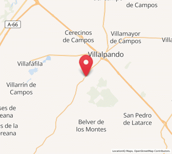 Map of Villárdiga, Castille and León