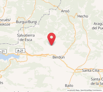 Map of Villareal de la Canal, Aragon