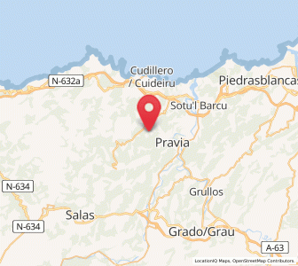 Map of Villarigán, Asturias