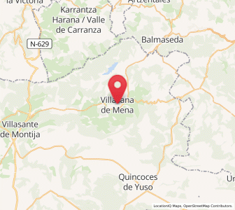 Map of Villasana de Mena, Castille and León
