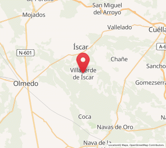 Map of Villaverde de Iscar, Castille and León