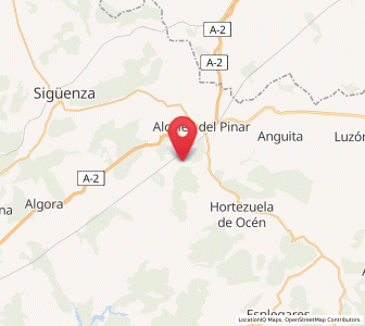 Map of Villaverde del Ducado, Castille-La Mancha