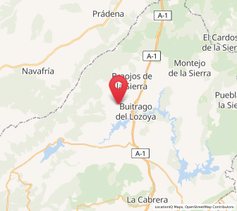 Map of Villavieja del Lozoya, Madrid