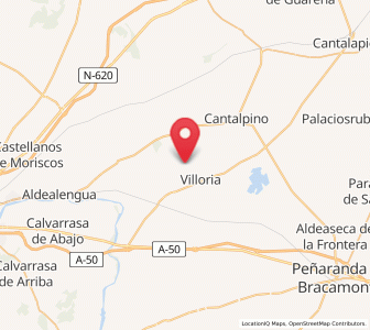 Map of Villoruela, Castille and León