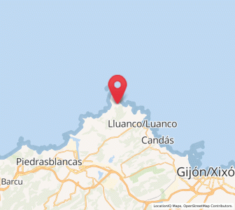 Map of Viodo, Asturias