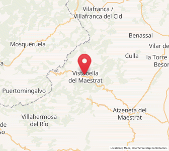 Map of Vistabella del Maestrazgo, Valencia