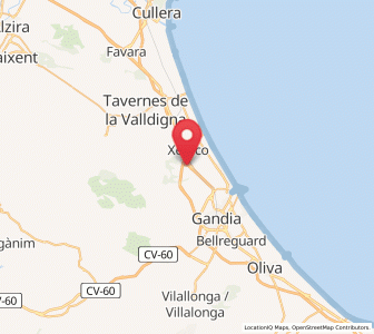 Map of Xeresa, Valencia