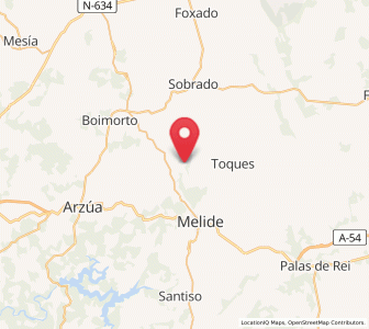 Map of Xubial, Galicia