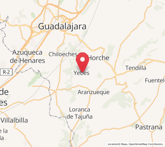 Map of Yebes, Castille-La Mancha