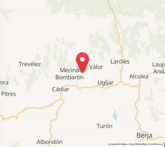 Map of Yegen, Andalusia