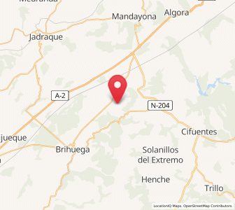 Map of Yela, Castille-La Mancha