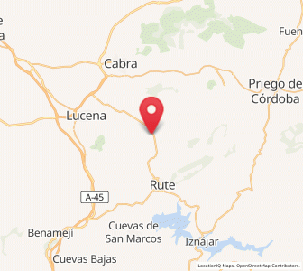 Map of Zambra, Andalusia