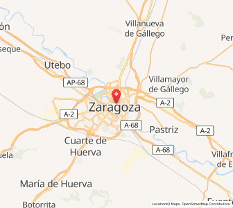 Map of Saragosse, Aragon
