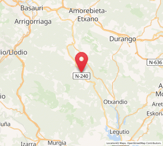 Map of Zeanuri, Basque Country