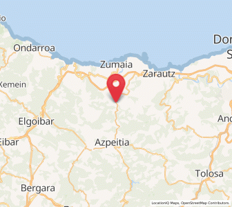 Map of Zestoa, Basque Country