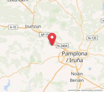 Map of Zuasti, Navarre
