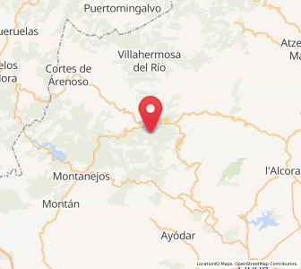Map of Zucaina, Valencia
