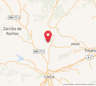 Map of Zúñiga, Murcia