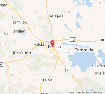 Map of Forssa, Kanta-Häme