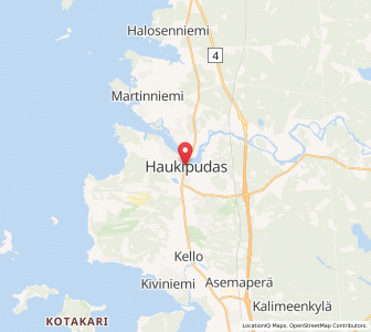 Map of Haukipudas, North Ostrobothnia