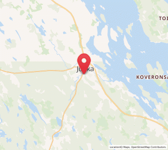 Map of Juuka, North Karelia