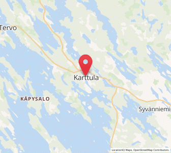 Map of Karttula, North Savo