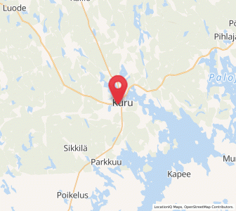 Map of Kuru, Pirkanmaa