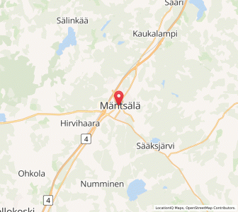 Map of Mäntsälä, Uusimaa
