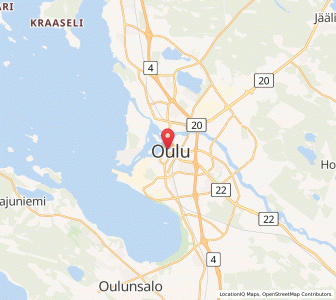 Map of Oulu, North Ostrobothnia