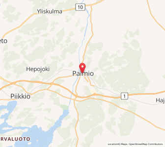 Map of Paimio, Southwest Finland
