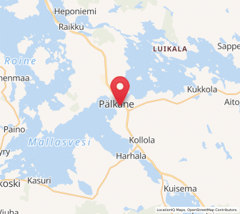 Map of Pälkäne, Pirkanmaa
