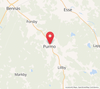 Map of Purmo, Ostrobothnia