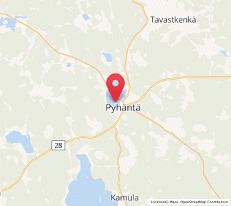 Map of Pyhäntä, North Ostrobothnia