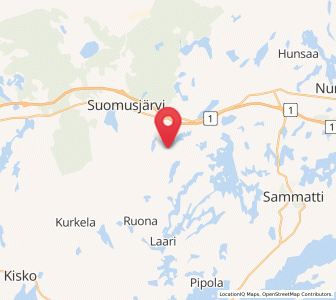 Map of Suomusjärvi, Southwest Finland