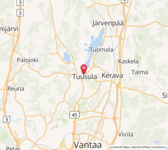 Map of Tuusula, Uusimaa