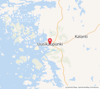 Map of Uusikaupunki, Southwest Finland