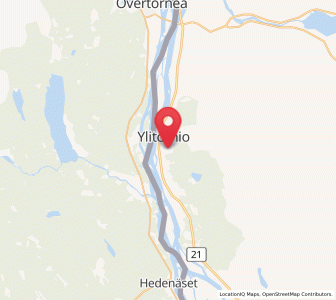 Map of Ylitornio, Lapland