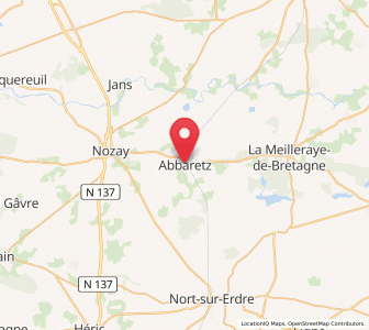 Map of Abbaretz, Pays de la Loire