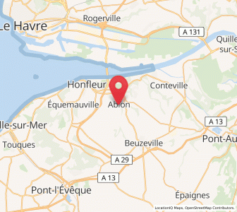 Map of Ablon, Normandy