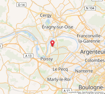 Map of Achères, Île-de-France