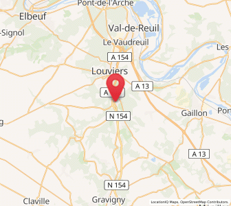 Map of Acquigny, Normandy