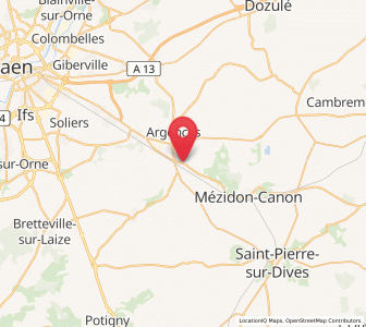 Map of Airan, Normandy