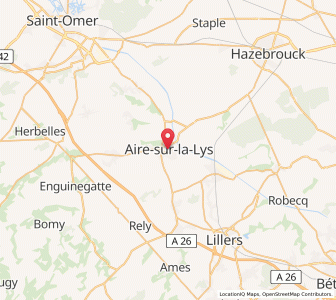 Map of Aire-sur-la-Lys, Hauts-de-France