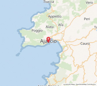 Map of Ajaccio, Corsica
