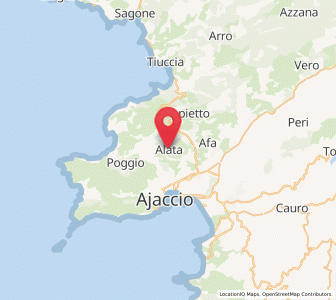 Map of Alata, Corsica