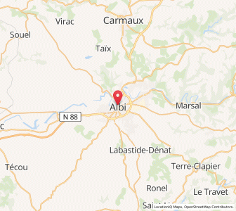 Map of Albi, Occitanie