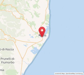 Map of Aleria, Corsica