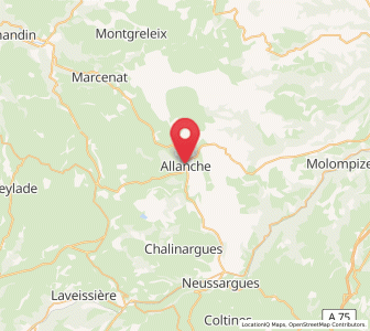 Map of Allanche, Auvergne-Rhône-Alpes