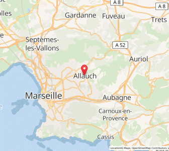 Map of Allauch, Provence-Alpes-Côte d'Azur