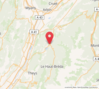 Map of Allevard-les-Bains, Auvergne-Rhône-Alpes